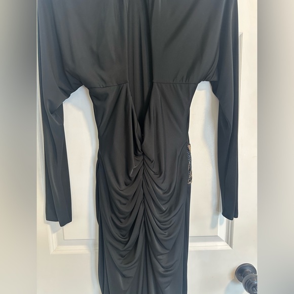 Vintage Casadei Neiman Marcus Beaded Open Back Black Dress size M - Picture 12 of 16